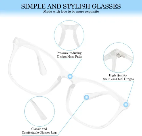 Miniatura 3 de Gafas de luz azul para mujer, lentes de bloqueo de luz azul para hombre, gafas de luz azul para niñas, juegos de computadora Transparencia