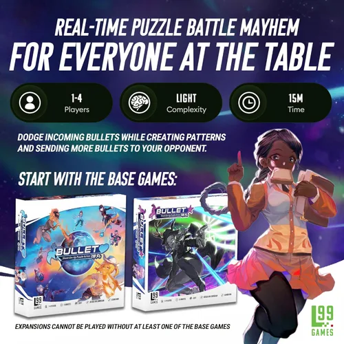 Miniatura 4 de Expansión del juego de mesa Bullet Orange – Juego de batalla inspirado en los rompecabezas, diversión de juegos de mesa, personajes de franquicia