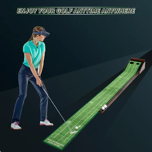 Miniatura 7 de Putting Green Putting Matt para interior Golf Putting Mat - Putting Mat interior con pelota. Mate para práctica de golf, portátil y fácil