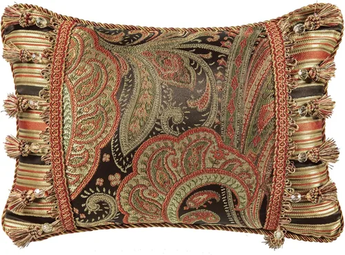 Miniatura 7 de Loom and Mill Juego de edredón jacquard de 9 piezas tamaño Queen, diseño clásico de paisley cama en una bolsa, juego de ropa de cama de damasco
