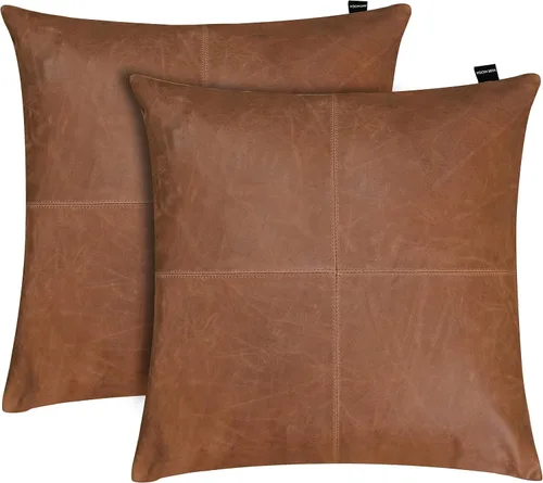Miniatura 104 de Funda de almohada de piel de cordero – Funda de cojín decorativa para sofá – Fundas para sala de estar y dormitorio, 22 x 22 pulgadas – Paquete de 2