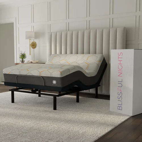 Miniatura 10 de Blissful Nights E4 Twin XL - Base de cama ajustable con masaje, anti ronquidos, gravedad cero, estación de carga USB doble, luz nocturna debajo