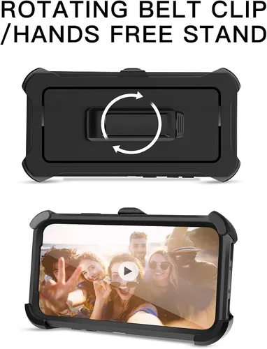 Miniatura 3 de AICase para iPhone 13/iPhone 14 con funda con clip para cinturón, protector de pantalla, funda protectora resistente de grado militar, protección
