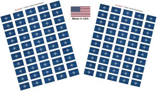 Miniatura 153 de 100 calcomanías de la bandera de Alaska; 1.5" x 1" hechas en Estados Unidos, calcomanías autoadhesivas de la bandera del estado para álbumes