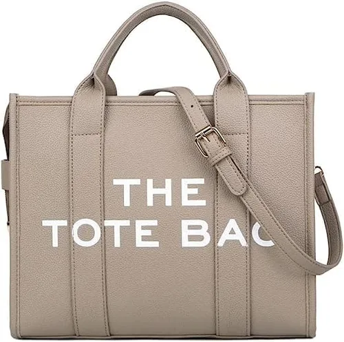 NEGBIU The Tote Bag para mujer, bolso de mano de piel sintética, hombro, bandolera o bolsa con asa para el trabajo, la escuela (10.6 x 13 x 6.3