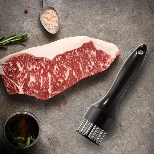 Miniatura 9 de OLULU - Ablandador de carne, aguja de acero inoxidable ultra afilada de 20 cuchillas para ablandar pollo, carne de res, filete, ternera y cerdo