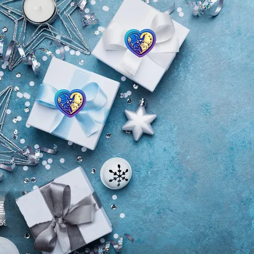 Miniatura 3 de CRASPIRE Sello de cera de corazón Love Yin Yang - Sellos de cobre con mango de madera para sobres, letras de boda, invitaciones de boda, tarjetas
