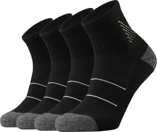 KMM Calcetines tobilleros de lana merino de corte bajo para hombre, ligeros, con un cuarto de amortiguación, anti ampollas, senderismo, senderismo,