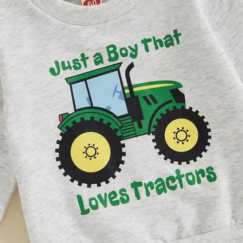Miniatura 166 de BemeyourBBs Conjunto divertido de sudadera y pantalones de manga larga con letras divertidas para bebé niño y niño