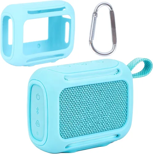 Miniatura 14 de Funda de silicona Lebakort compatible con altavoz portátil JBL GO 4 (Funda negra)