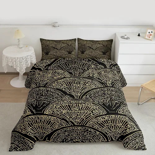 Miniatura 27 de Erosebridal Juego de edredón exótico tamaño individual, ropa de cama tribal, estadounidense, suroeste, étnico, bohemio, abstracto, geométrico, juego