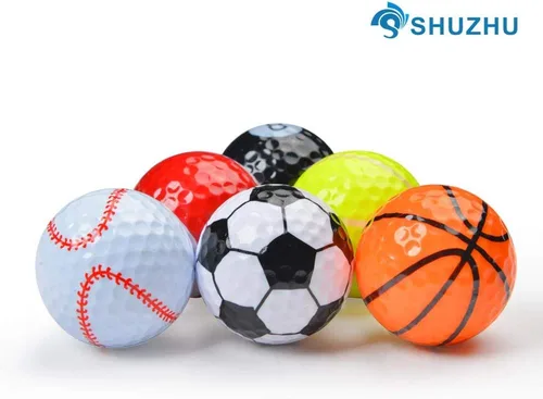 Miniatura 2 de Bolas de golf surtidas, 6 unidades, entrenamiento, deportes, regalo, práctica, conducción de campo, diversión novedosa para golfistas, dibujos