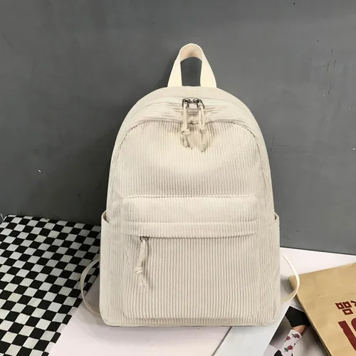 Miniatura 2 de LEDAOU Juego de mini mochila de moda con monedero, cartera, mochila, cartera para mujeres, adolescentes, bolsa de viaje escolar, Beige, 2pcs+wallet
