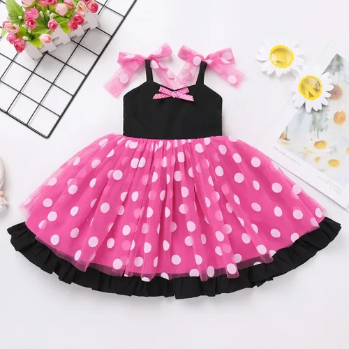 Miniatura 5 de Vestido tutú de verano para niñas pequeñas, sin espalda, vestido de princesa para fiesta de cumpleaños, lentejuelas con volantes, tul con lazo