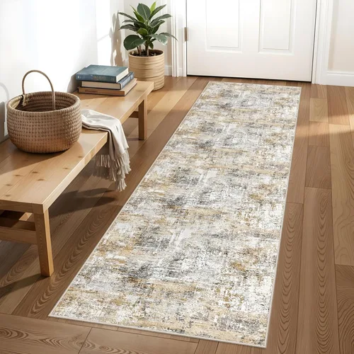 Miniatura 35 de Alfombra antideslizante lavable de 2 x 3 pies - Alfombra suave de pelo bajo para cocina, entrada y dormitorio - Tapete moderno para puerta