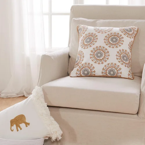 Miniatura 2 de Levtex Home - Nacala - Almohada Decorativa (18X18in) - Mini Medallones - Gris Topo, Gris y Blanco
