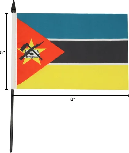 Miniatura 294 de AZ FLAG Sierra Leone Bandera de mesa 5'' x 8'' - Bandera de escritorio de Sierra Leona 21 x 14 cm - Bastón y base de plástico negro