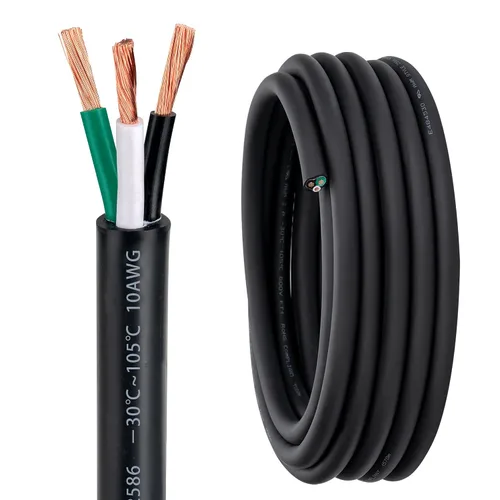 Miniatura 13 de Cable eléctrico calibre 10 con 2 conductores de cobre puro, libres de oxígeno, trenzados, de cloruro de polivinilo, flexible, para tiras
