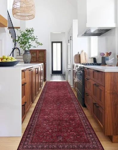 Miniatura 47 de GLN Rugs Traditional Collection - Alfombra de felpilla lavable a máquina, tradicional, antideslizante, alfombra de felpilla de pelo bajo, para sala