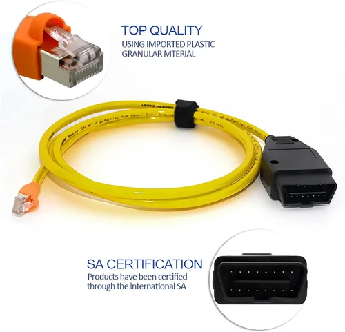 Miniatura 6 de Ethernet Enet OBD OBDii Rj45 ENET obd2 Cable para interfaz 2M Compatible F-Series para B-M-W i-sta