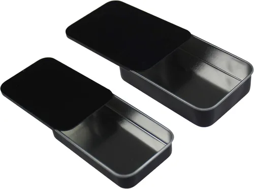 Miniatura 6 de Goodma 24-Pack contenedores de metal con tapa deslizante rectangular para dulces, joyas, manualidades, píldoras, bálsamo labial, kit