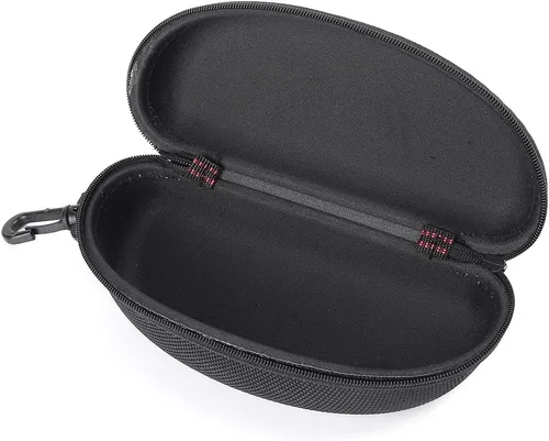 Miniatura 4 de Estuche negro para lentes de sol, para hombres y mujeres, estuche de almacenamiento para gafas de seguridad con clip, estuche duro para lentes