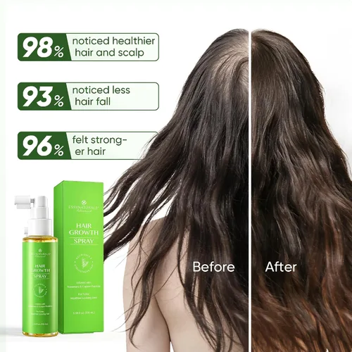 Miniatura 7 de Spray para el crecimiento del cabello con péptido de cobre: infundido con cafeína, romero y una rica mezcla de extractos vegetales nutritivos