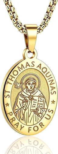 Miniatura 19 de Collar de patrón de santo, San Miguel/Virgen María/Rafael/Judá/Cristóbal/Benedicto/José/Patricio/Francisco/Florián/Tomás/Antonio, acero inoxidable