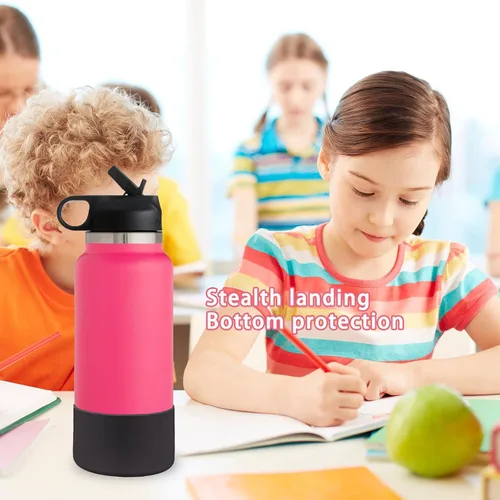 Miniatura 4 de HEYSKAY Bota protectora de silicona para botella de agua Hydro Flask, botella de agua de boca ancha, protector inferior de silicona antideslizante