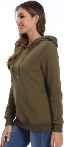 Miniatura 3 de Bearsland - Sudadera deportiva para mujer, con capucha y bolsillos, para maternidad y lactancia