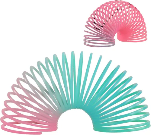 Miniatura 4 de Paquete de 30 Resortes Mágicos Arcoíris Fidget Anti-Estrés, Mini Resortes Espiral, Juguetes al Granel para Recuerdos de Fiesta, Premio de Carnaval