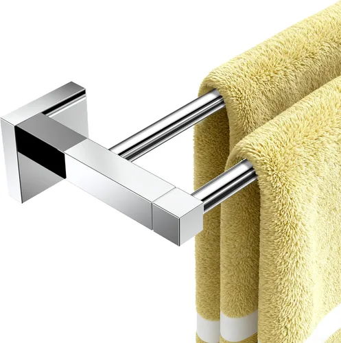Miniatura 15 de Ruacq Soporte de Toalla de Mano Anillo de Toalla Negro Centro a Centro 10 Pulgadas Barras de Toalla Cuadradas Negro Mate para Baño Acero Inoxidable