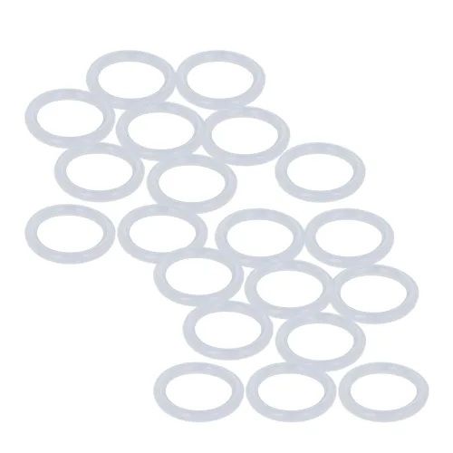 Miniatura 17 de Othmro 10 anillos de sellado de silicona planos blancos, 0.630 x 0.866 x 0.118 in (IDxODxTHK) junta tórica redonda para grifo, ducha, arandelas
