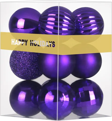 Miniatura 137 de Bolas de Navidad Grandes de 3.2" en Azul Bebé - Adornos para Árbol de Navidad, Bolas Colgantes Inastillables para Cumpleaños, Halloween, Boda