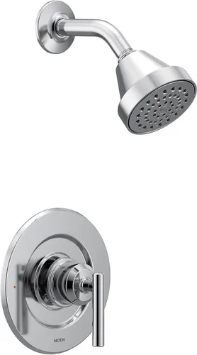 Miniatura 2 de Moen Gibson cromo Posi-Temp con equilibrio de presión y rendimiento ecológico, solo parte exterior para ducha moderna, válvula requerida, T2902EP