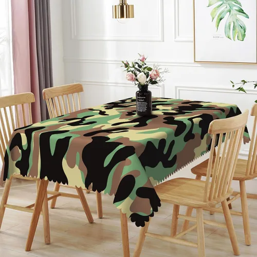 Miniatura 10 de Mantel rectangular de 60 x 120 pulgadas, estampado de pájaros en ramas, mantel decorativo impermeable y resistente a las manchas, para cocina
