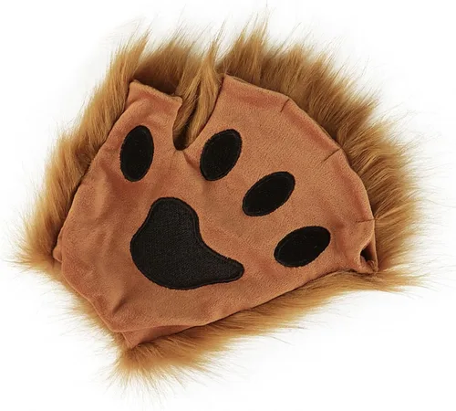 Miniatura 27 de Guantes de garra para disfraz de Halloween, medio dedo, lobo, oso, gato, guantes, guantes de piel sintética para mascarada, cosplay, utilería de mano