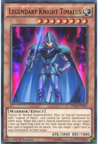 YuGiOh : DRL3-EN041 1st Ed Legendary Knight Timaeus Tarjeta ultra rara – (Yu-Gi-Oh! Tarjeta individual) por Deckboosters