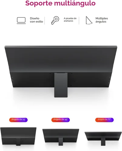 Miniatura 3 de UPERFECT Monitor portátil, 15.6 pulgadas, 125% sRGB 1080P, ultra delgado, monitor de viaje USB C, HDMI, Plug & Play, monitor de juegos IPS