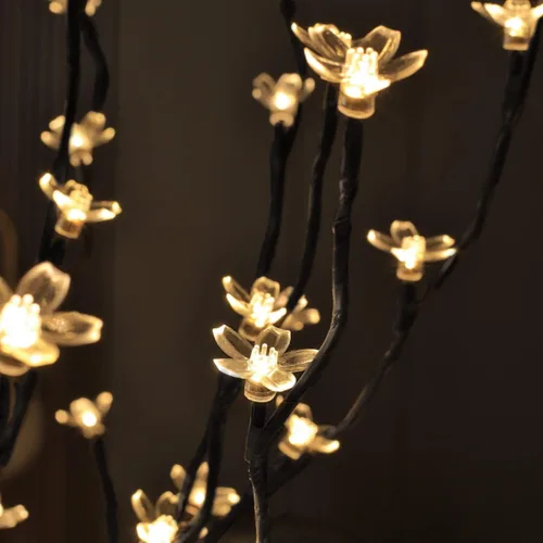Miniatura 8 de Lightshare Árbol de flor de cerezo con luz LED, 4 pies, 5 pies y 6 pies, blanco cálido, paquete de 3, decoración del hogar, jardín, verano, boda