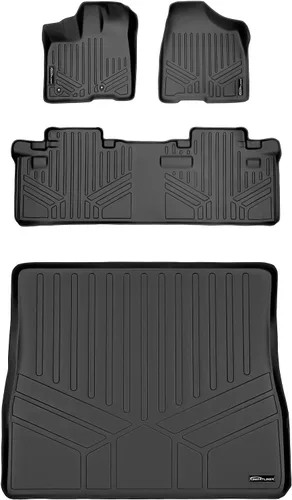 Miniatura 58 de SMARTLINER Alfombrilla de suelo para maletero de carga para todo tipo de clima, detrás de la segunda fila para Toyota Sienna 2011-2012