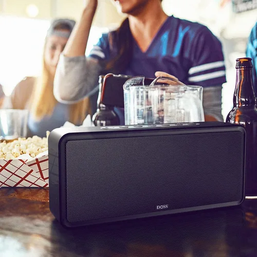 Miniatura 9 de DOSS SoundBox XL altavoces inalámbricos, sistema de altavoces para hogar inalámbricos, doble conductor con subwoofer de 12W, sonido HD de 20W, bajo