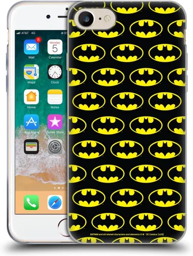 Miniatura 58 de Head Case Designs Funda de gel con licencia oficial de Batman DC Comics Bat Signal Logos [protección de grado militar] compatible con Apple iPhone 7
