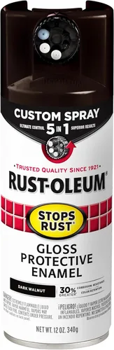 Miniatura 124 de Rust-Oleum 376855 - Pintura en aerosol antióxido personalizada 5 en 1, 12 onzas, color negro mate, (paquete de 1)
