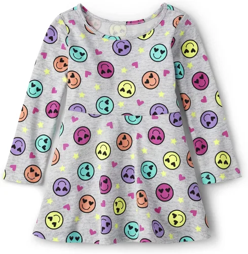 Miniatura 22 de The Children's Place Vestido diario estampado de manga larga para niñas de talla única y niños pequeños