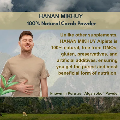 Miniatura 6 de HANAN MIKHUY Algarrobo en polvo 100% natural - Sin gluten, vegano, sin OMG, superalimento de alto contenido de fibra de Perú sin cafeína y sin