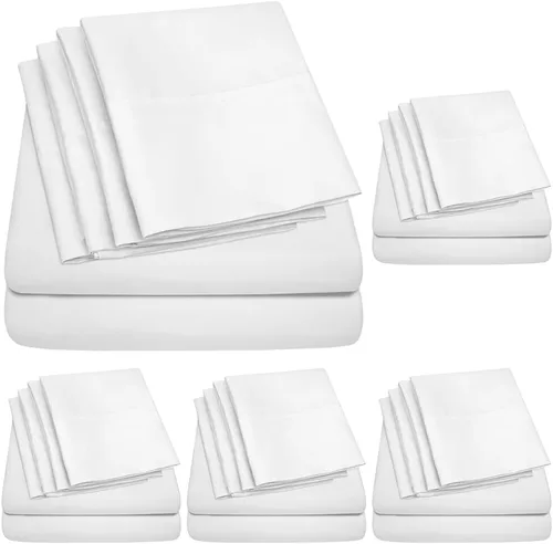 Miniatura 58 de Sábanas de cama tamaño California King – 6 piezas 1500 Supreme Collection Juego de sábanas de microfibra cepillada fina con bolsillos profundos Aqua