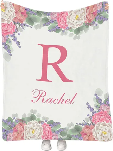 Miniatura 33 de Manta de bebé personalizada para niñas con nombre, manta de bebé personalizada con nombre, manta de envoltura floral para recién nacidos, niños