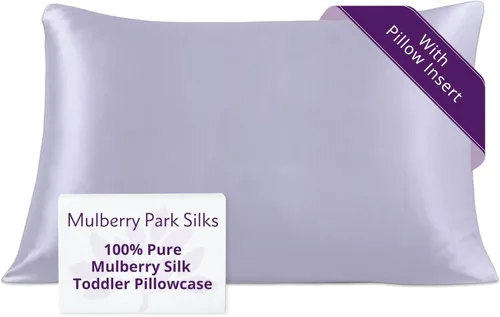 Miniatura 18 de Mulberry Park 19 Momme Funda de almohada de seda para niños y niños pequeños, evita la cabeza de cama y el encrespamiento, suave con la piel
