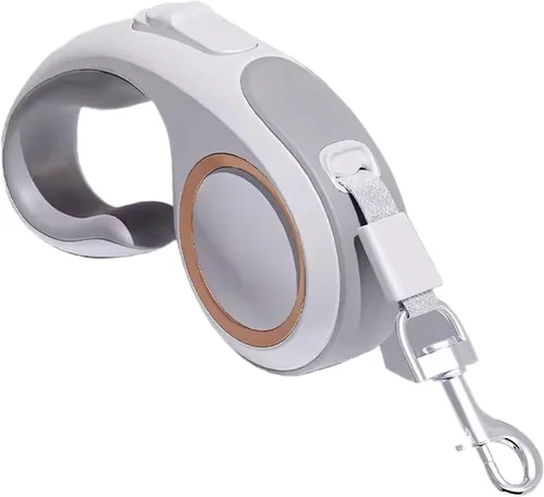 Miniatura 3 de Correa retráctil para perros – Correa resistente para manos libres para perros grandes y medianos, bloqueo con una sola mano, cinta de nailon sin